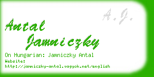 antal jamniczky business card